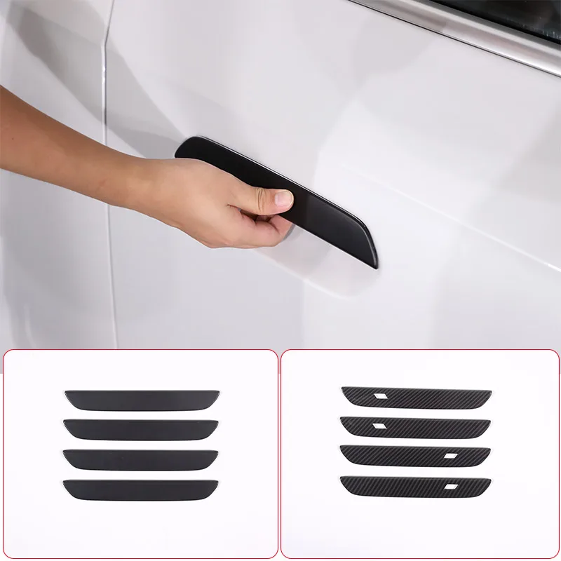 

For BMW X1 U11 2023 For BMW 5 Series G60 2024 ABS Carbon fiber Car Handle Protection Cover Decorative Sticker Accessories