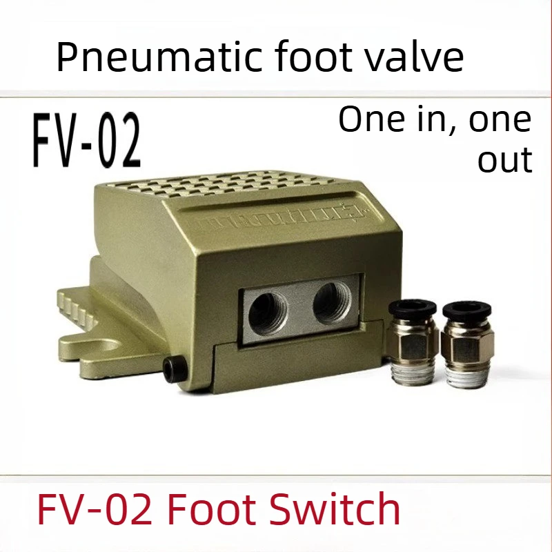 Aluminum Alloy FV-02 Pneumatic Foot Valve 2/3 Way 1 In 1 Out Switch for Pneumatic System Equipment Control