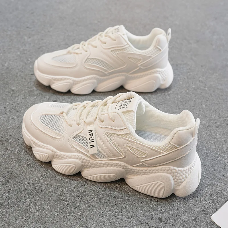 Casual Mesh Surface Breathable Comfortable Women Sneakers 2023new Fashion All-match Simple Solid Color Sneakers Women Summertime