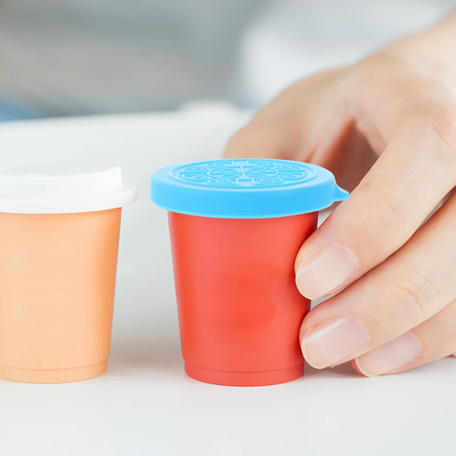 

12 Pcs Silicone Lids 6 Colors .5CM Cups Yogurt Sauce Bowls Covers Kitchen Condiment Vinegar Spice Soy Sauce for Family
