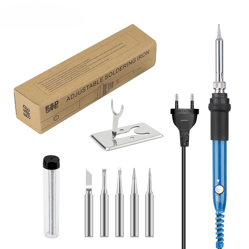 For JCD WM-908-DOX 100V/240V Replaceable Soldering Iron Head AdjustableTemperature Electric Soldering Iron Kit