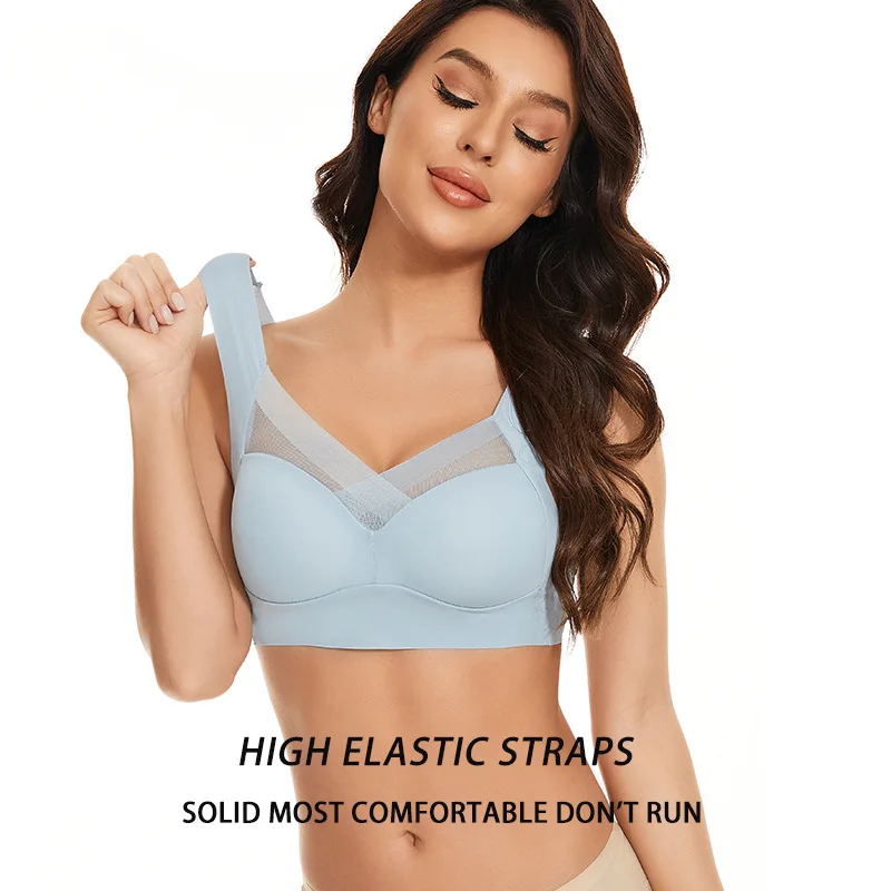 Sutiã ergonômico correção postura, Sutiã sem fio sem costura, Sexy Push Up Bra, Elementcoll Ergonômico