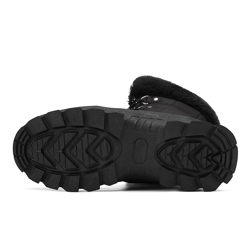 مصمم الأحذية الفاخرة النسائية عالية أعلى الثلوج الأحذية الفراء اصطف حذاء من الجلد الدافئة الكاحل دعم الأحذية الباردة حزام في الهواء الطلق حذاء كاجوال