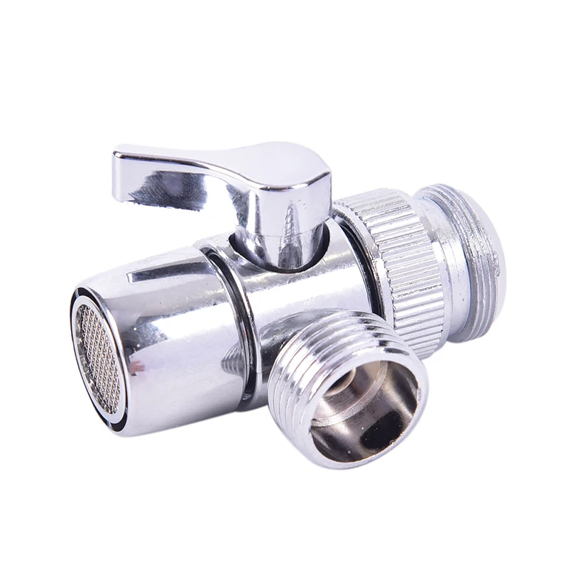 ทองเหลือง3-Way Diverter Valve หัวเชื่อมก๊อกน้ำอะแดปเตอร์สามหัวฟังก์ชั่นสวิทช์ก๊อกน้ำขยายอ่างล้างหน้าอ่างล้างหน้า