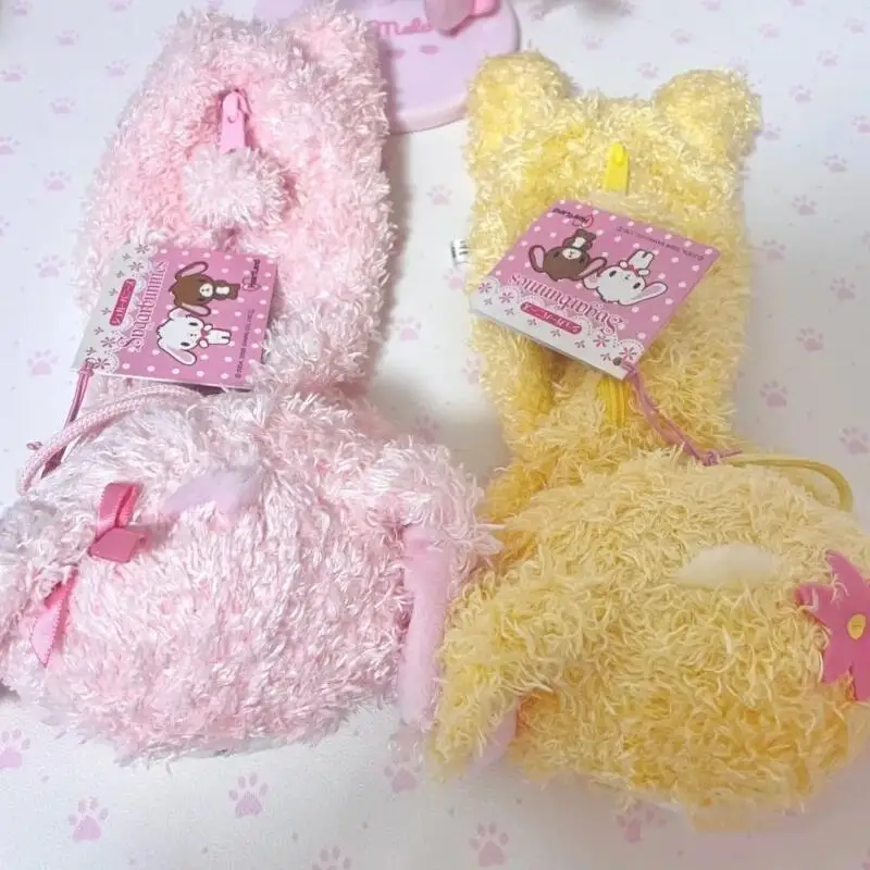 Cute Sugarbunnies Shirousa Kurousa Plush Pencil Case Plush Toy Modeling Student Desktop Storage Stationery Pouch Holiday Gift view 4