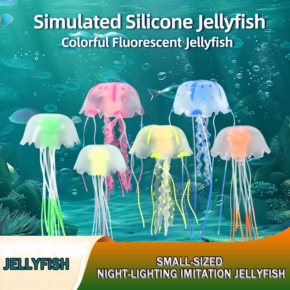 

3 Pcs Glowing Jellyfish Fish Tank Decorations That Simulate Glowing Jellyfish Plants For Aquariums Suitable ForVarious FishTanks