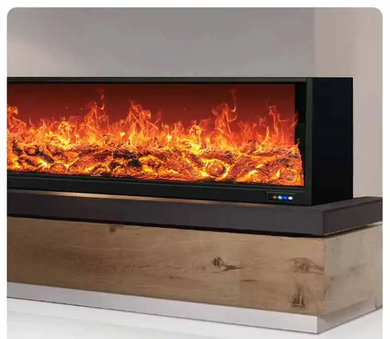 Smart Built-in Electric Fireplace Adjustable Flame Color Remote Control Heater TV Stand Decoration For Living Room Home Decor