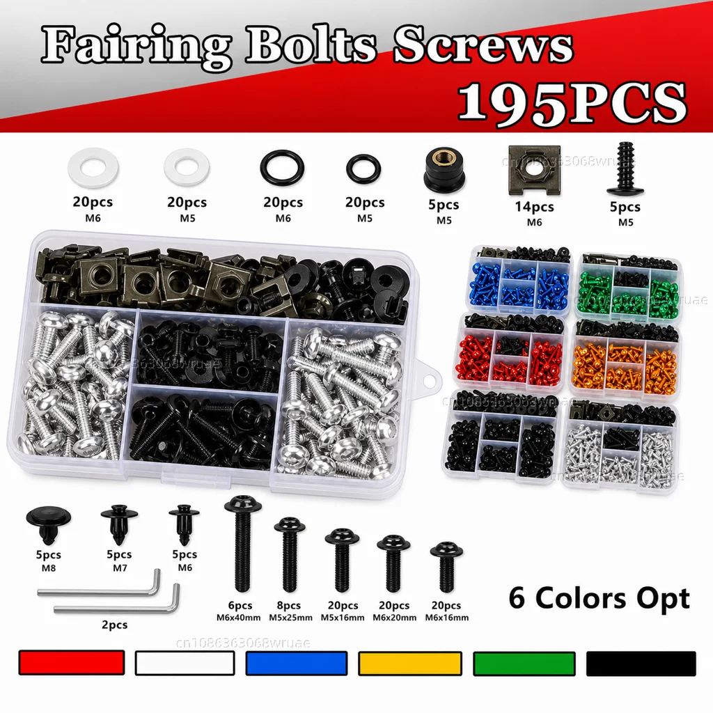 Motorcycle Fairing Bolts Kit Bodywork Screws Nut For aprilia rs 125 sr 50 rsv4 shiver DORSODURO 750 1200 pegaso 650 RSV MILLE R
