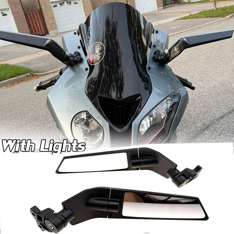 

Motorcycle Mirror Side Mirrors Wind Wing Adjustable Rotating Rearview Mirror For 2009 -2023 BMW S1000RR S1000 RR 2011 2012 2013