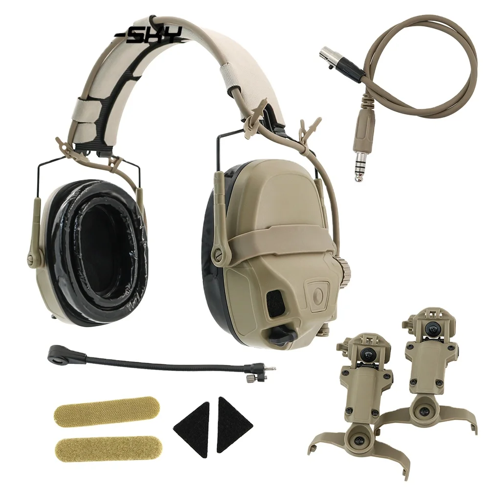 TS TAC-SKY AMP Tactical New Digital Dual DPS Hearing Protection Electronic Ear Muffs Tactical Headset AMP Shooting Headphones