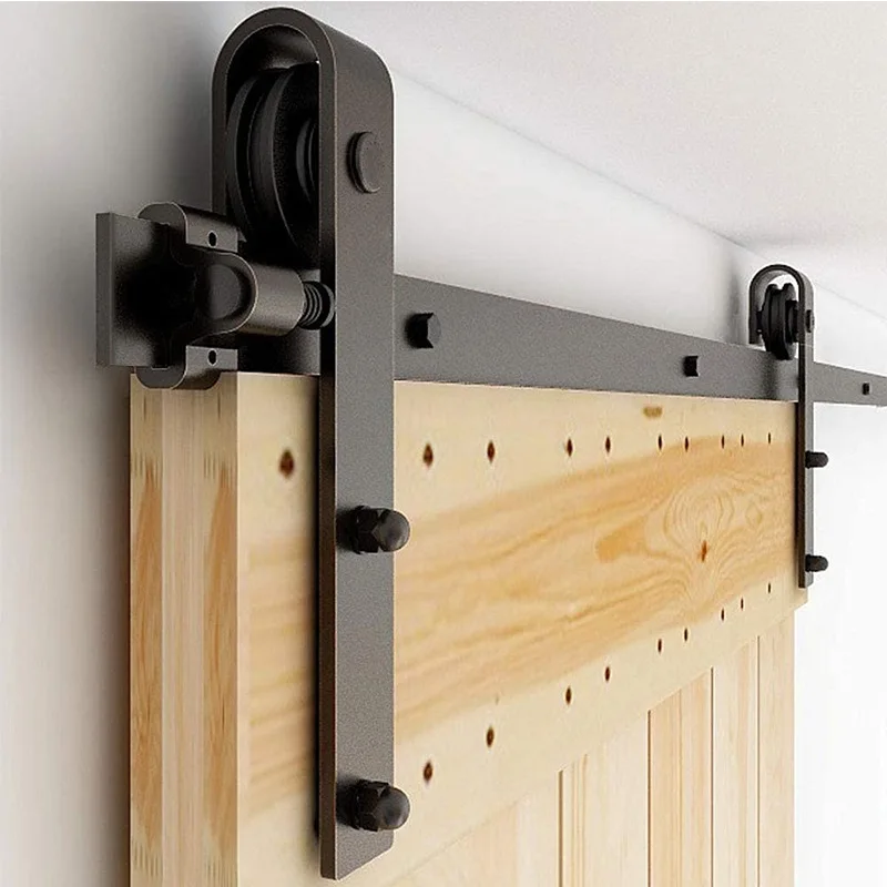 

hanging rail, sliding sliding door slide rail, barn door pass accessories full set of hardware wardrobe wooden door track