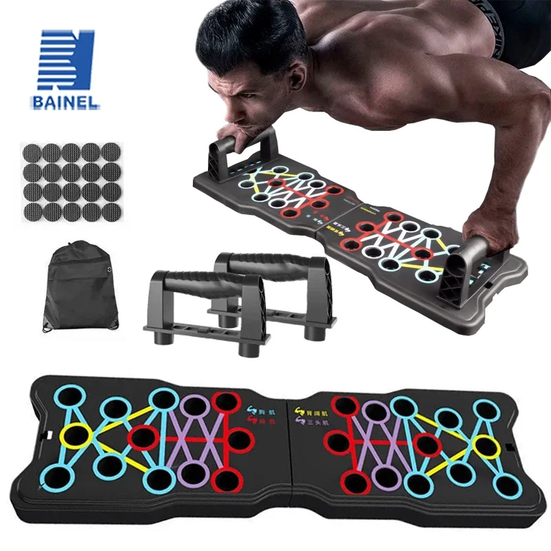 Tabla de flexiones multifunción para hombre, estante plegable para entrenamiento de abdominales, barras de ejercicio, equipo de Fitness para gimnasio en casa