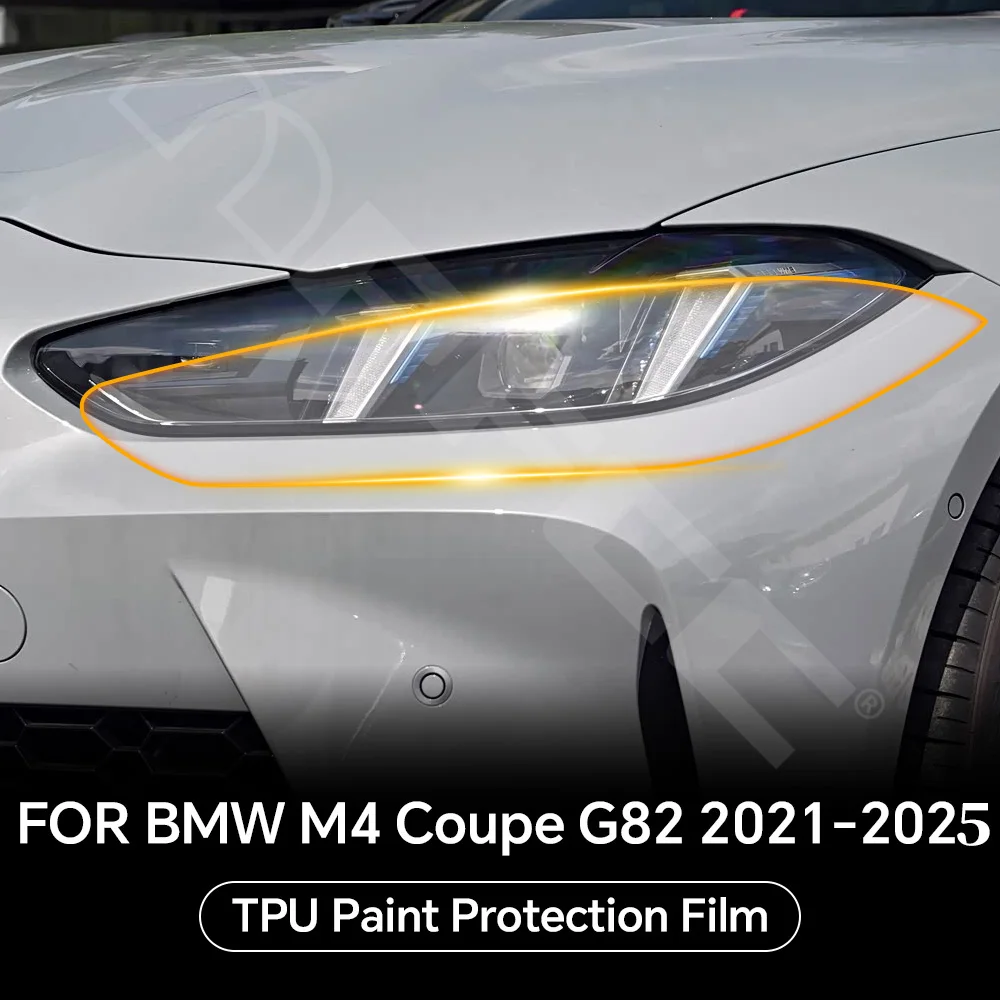 

Защитная пленка из ТПУ для фар заднего вида для BMW M4 Coupe G82 2021-2025, предварительно вырезанный PPF прозрачный бюстгальтер, устойчивый к царапинам невидимый комплект