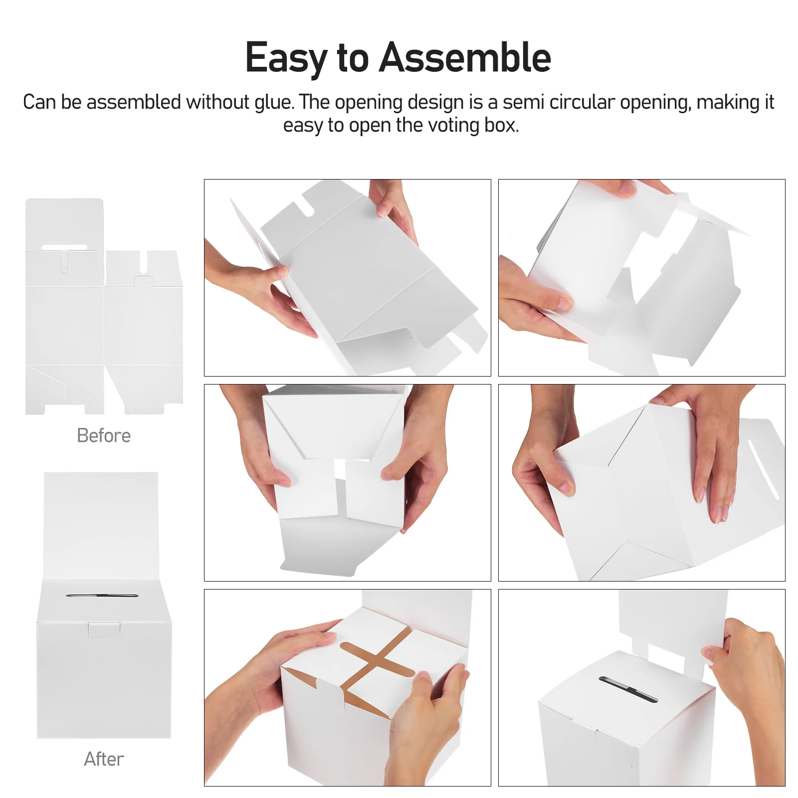 6 Pcs Ballot Box The Gift Packing Cubes Paper Cardboard Mailbox Raffle Ticket Container
