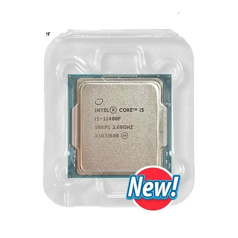 New! Intel Core i5-11400F NEW i5 11400F 2.6 GHz Six-Core Twelve-Thread CPU L3=12M 65W LGA 1200 new but no fan