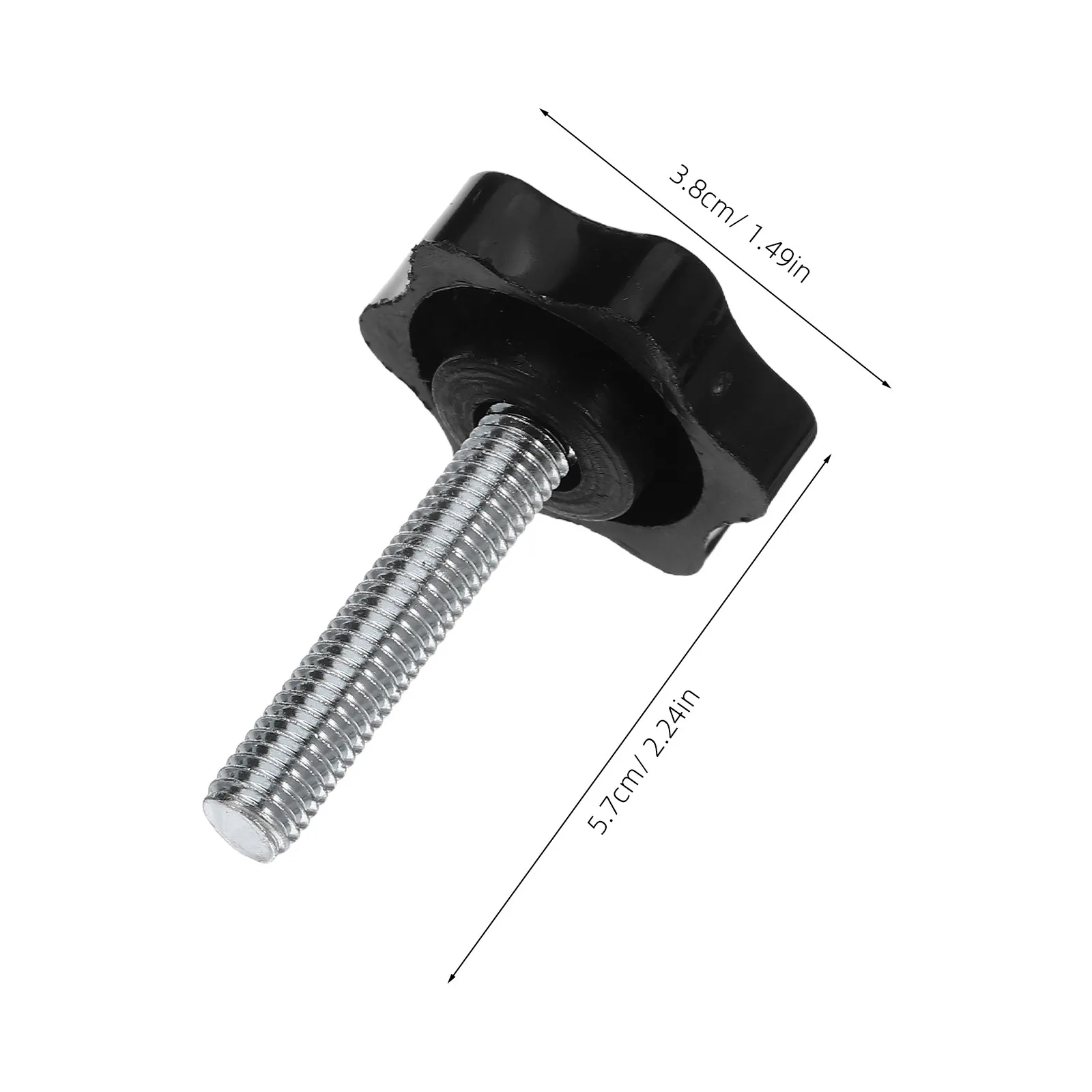 20pcs M8x40mm Threaded Star Knob Plastic Clamping Handle Screw with Integrated Nut for Tight Space Adjustments