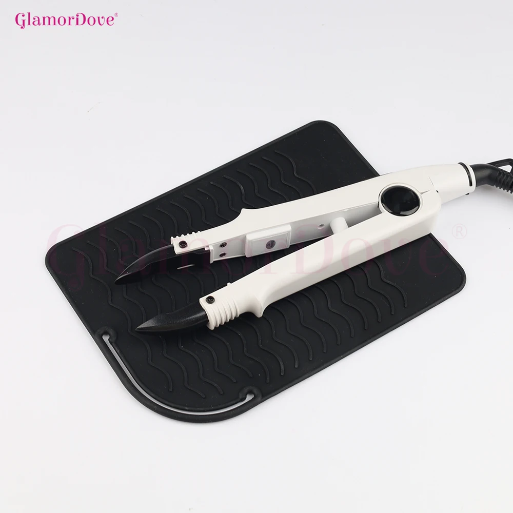 

Термостойкий силиконовый коврик GlamorDove для наращивания волос – нескользящий коврик для утюжков и плойок