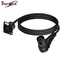 D Type 3Pins XLR Panel Mount Chassis Socket to Right Angle XLR Plug Connector Audio Cable Converter Compatible with Microphone