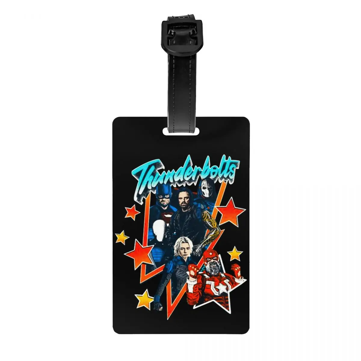 여행 가방용 Thunderbolts 수하물 태그 재미있는 수하물 태그 개인 정보 보호 커버 이름 ID 카드