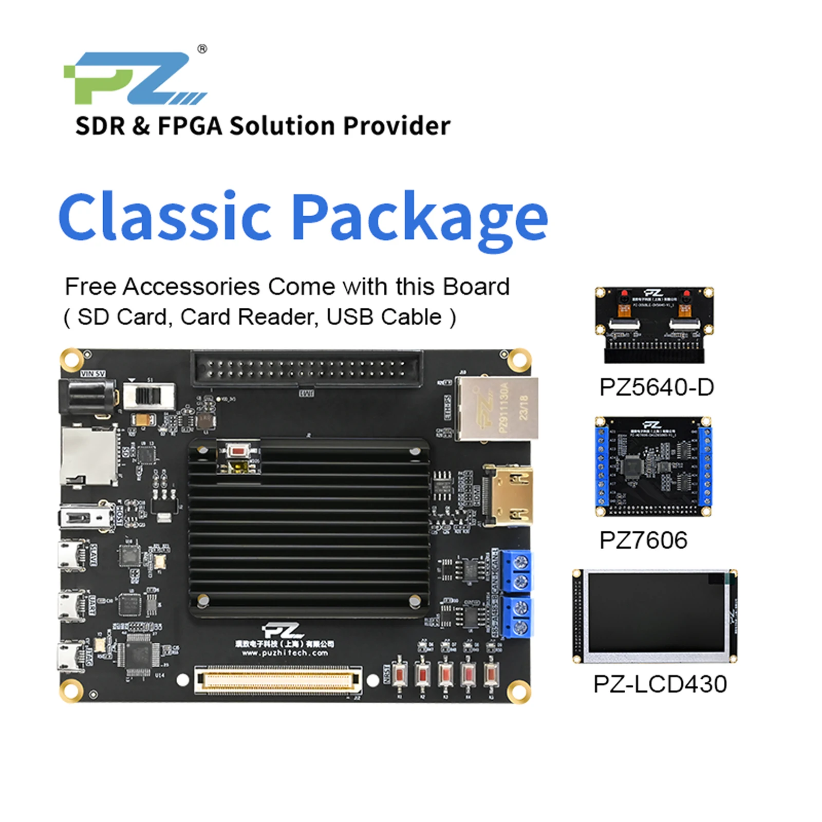 Puzhi FPGA Development Board PZ7010S PZ7020S-KFB Xilinx ZYNQ7000 XC7Z010 XC7Z020 FPGA SOM Evaluation Kit