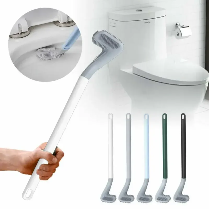 Creative no-punch Golf plastic Toilet Brushes  Set Long Handled Toilet Cleaning Brush Black Modern Hygienic Bathroom Accessories