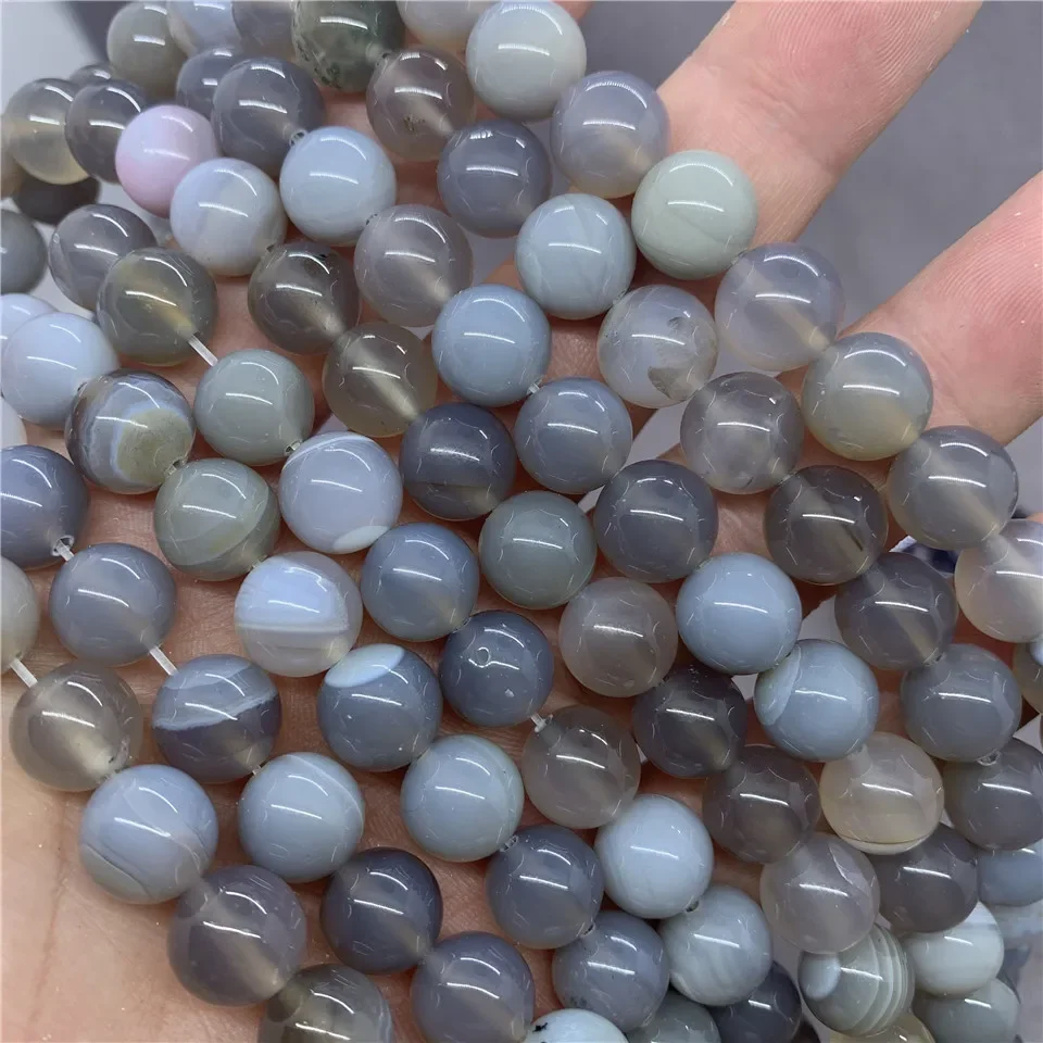 Wholesale Spacer Beads for Bracelet Making Nature Agate beads Round Bead Jewelry Handmade 6/8/10mm