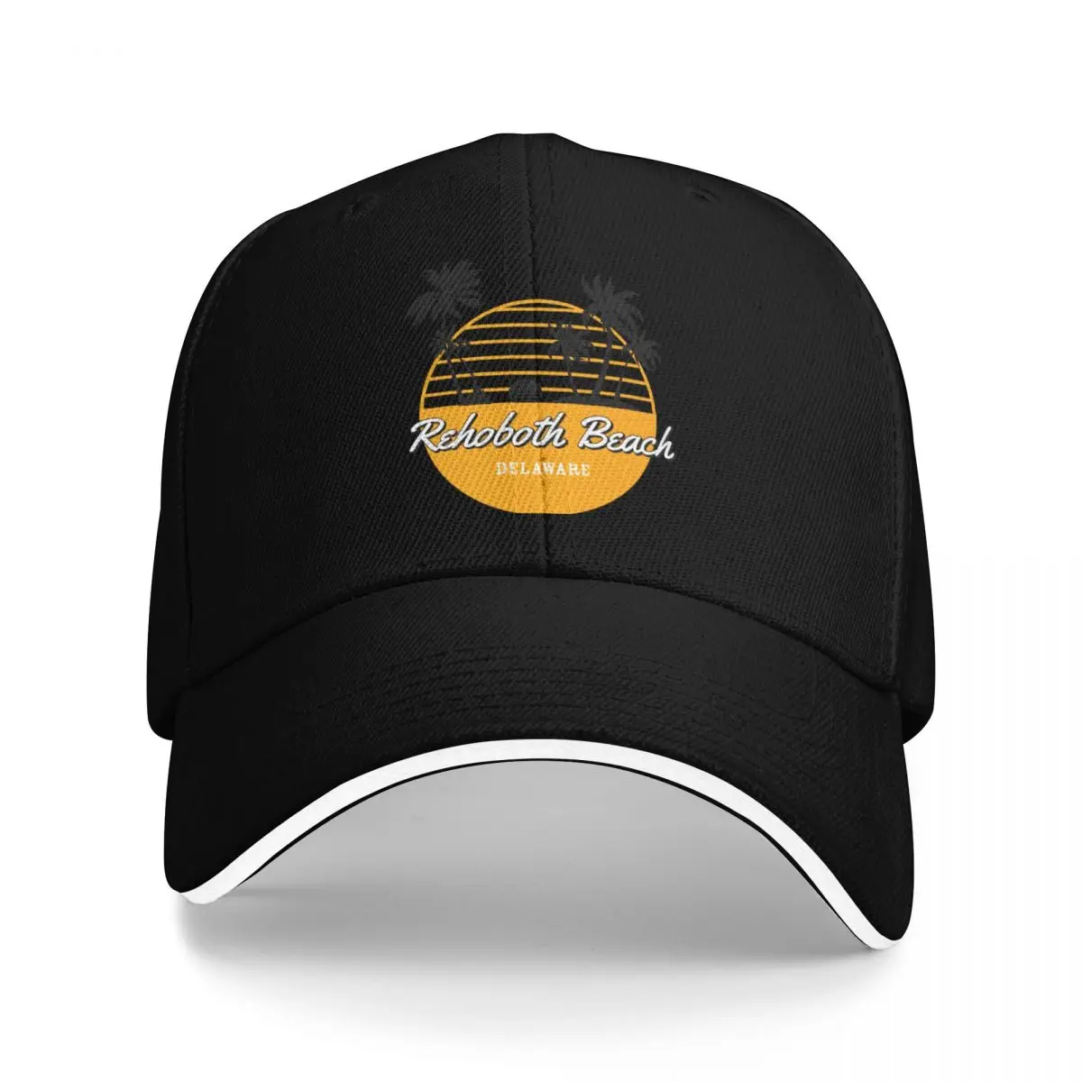 

Rehoboth Beach Delaware Vintage Retro Surf USA Travel Vacation Summer Sunset Beach Baseball Cap cute Baseball Men Women's