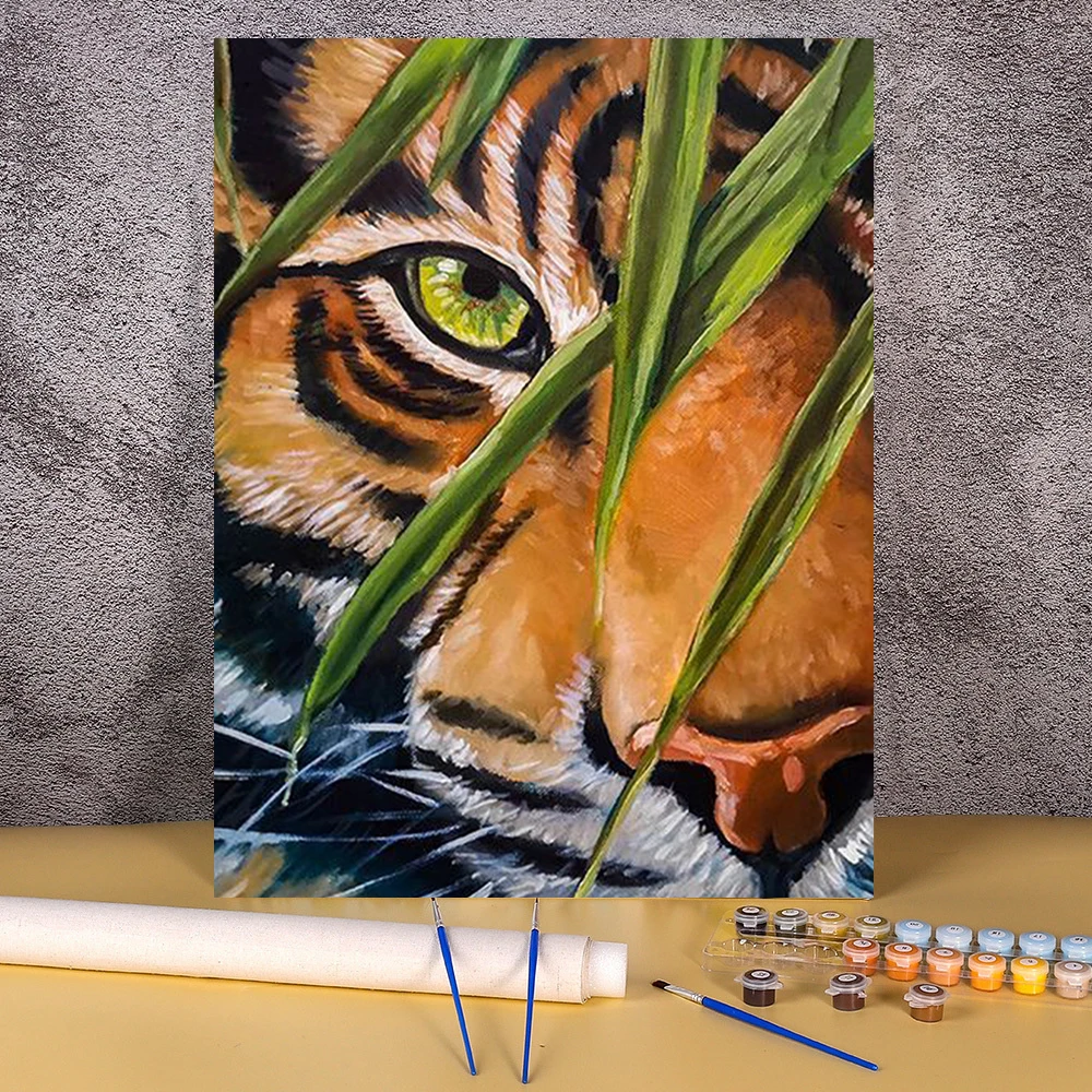 

Animal Tiger Acrylic Paint By Numbers 30x40 DIY Gift Crafts Supplies For Adults Wall Art Painting Home Decor Wholesale 2025 NEW
