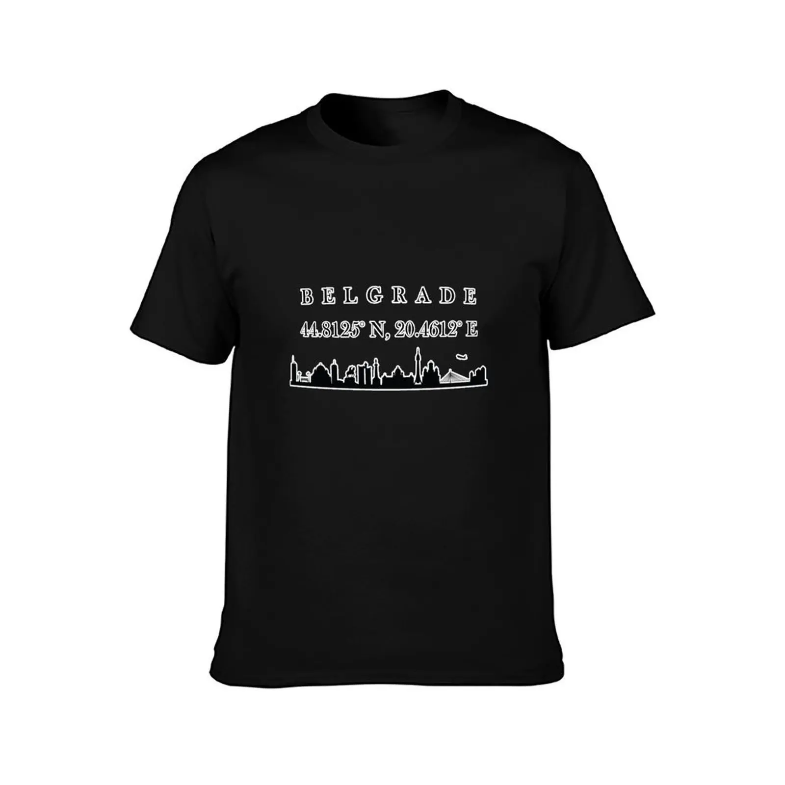 Belgrade Coordinates T-Shirt, Summer Casual Cotton Tee, Oversized Streetwear Tops, Vintage Graphic Print, Loose Fit Short Sleeve