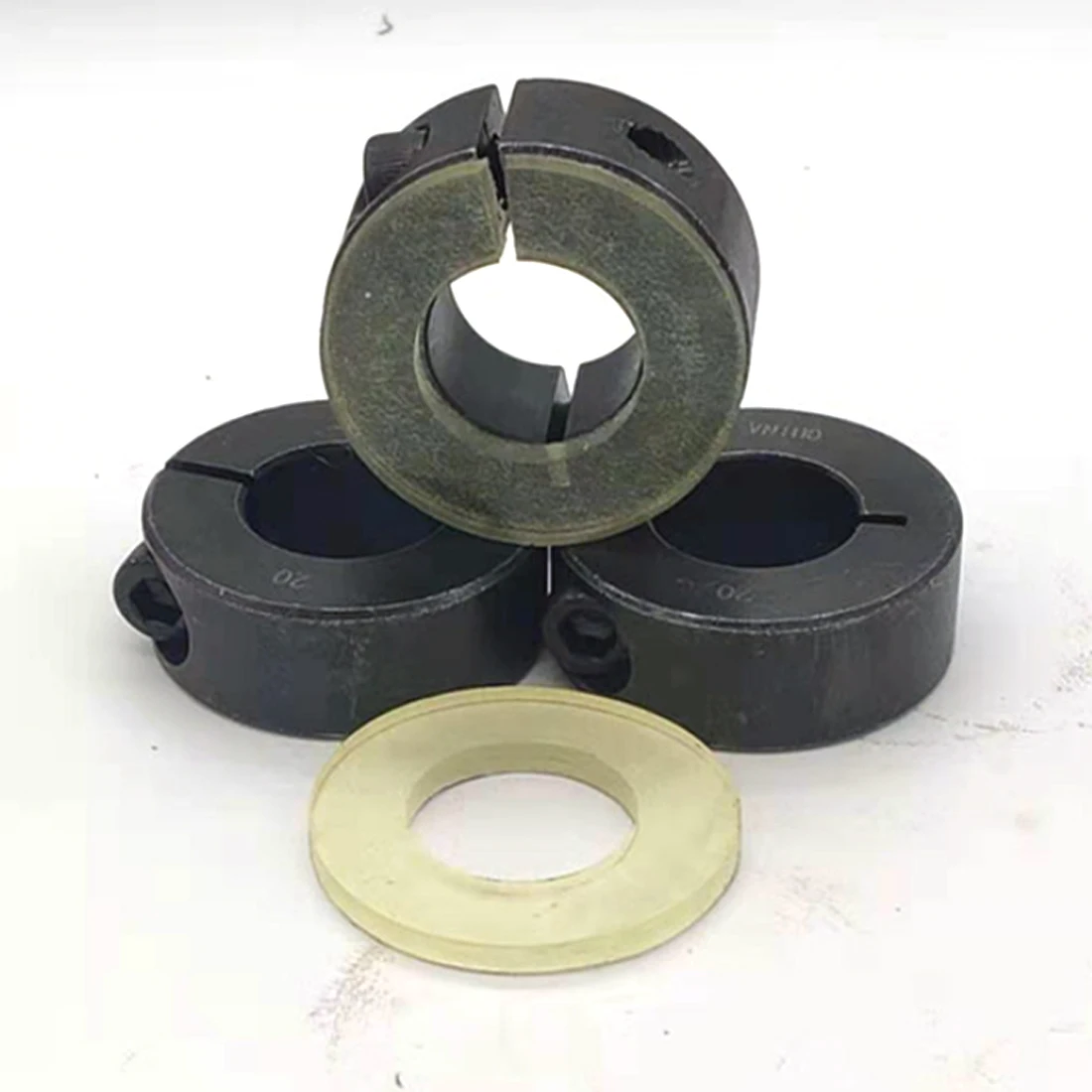 Met Pu-Stalen Borgring Enkele/Dubbel Gespleten Binnendiameter Kraag 10 ~ 60 Mm Klemring Kraag Met Bouten Steel Fixed Ring