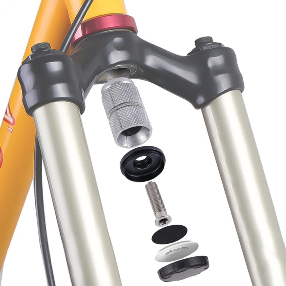 Anti-Theft Protect Bicycle Mounts Used  Front Fork Bike Holder Hidden Case Bike Headset Cap Cover for view 2