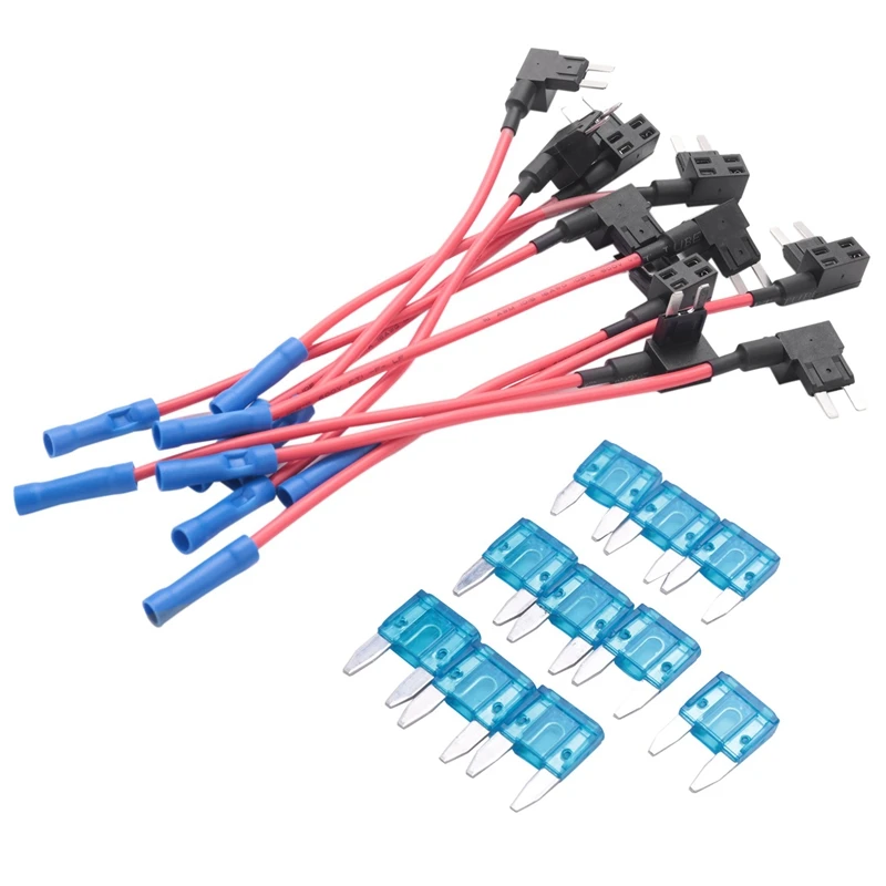 

100 Pack - 12V Car Add-A-Circuit Fuse TAP Adapter Mini ATM APM Blade Fuse Holder