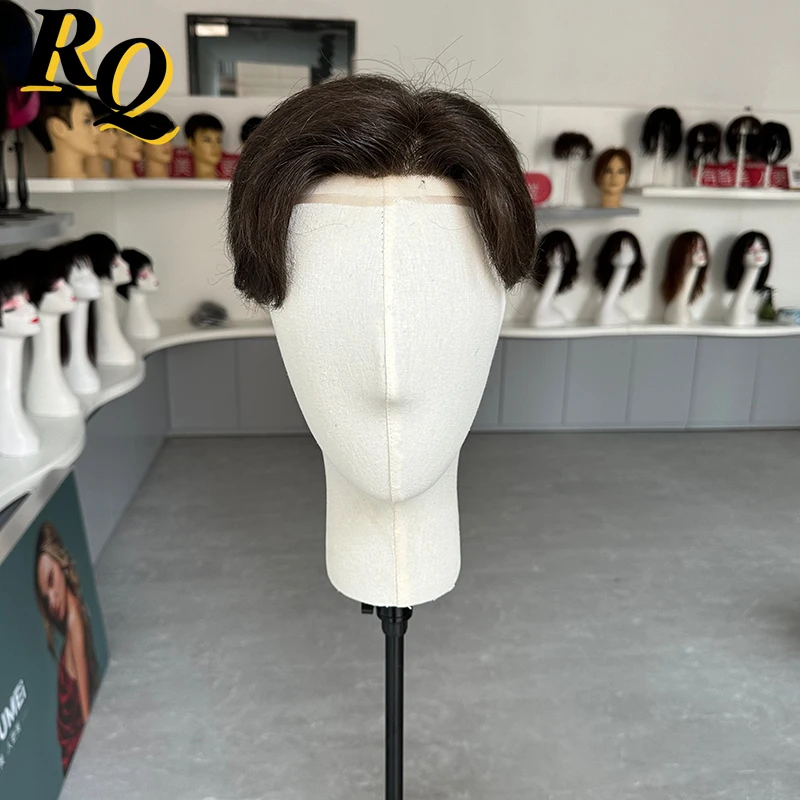 

Mens Toupee Hair System Q6 Basement PU Lace Base Pre Style Male Wig Hair Pieces Natural Pre Styled Men's Toupee Hair Replacement