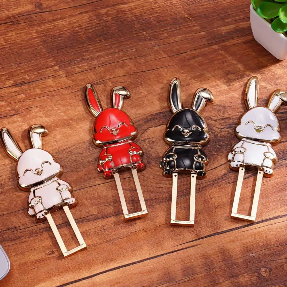 Cute Rabbit Mobile Phone Holder 3D Electroplating Rabbit Bracket Phone Cases Foldable Design Universal Mobile Phone Finger Stand