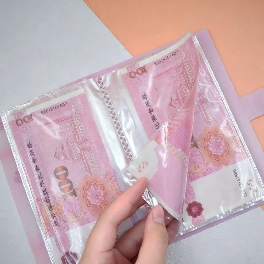 Save Money 100 Envelopes Money Saving Challenge PP Large Capacity Money Collection Book Waterproof Reusable