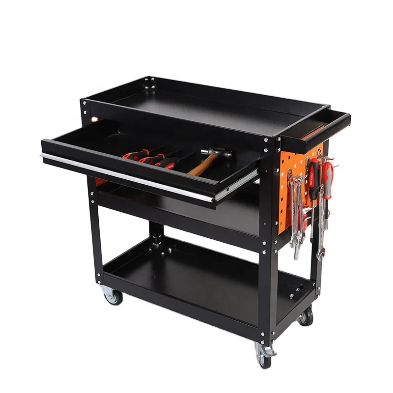 

New Hot Selling Auto Repair Tool Cart 3 Tier Auto Repair Cart Multifunctional Hardware Cart