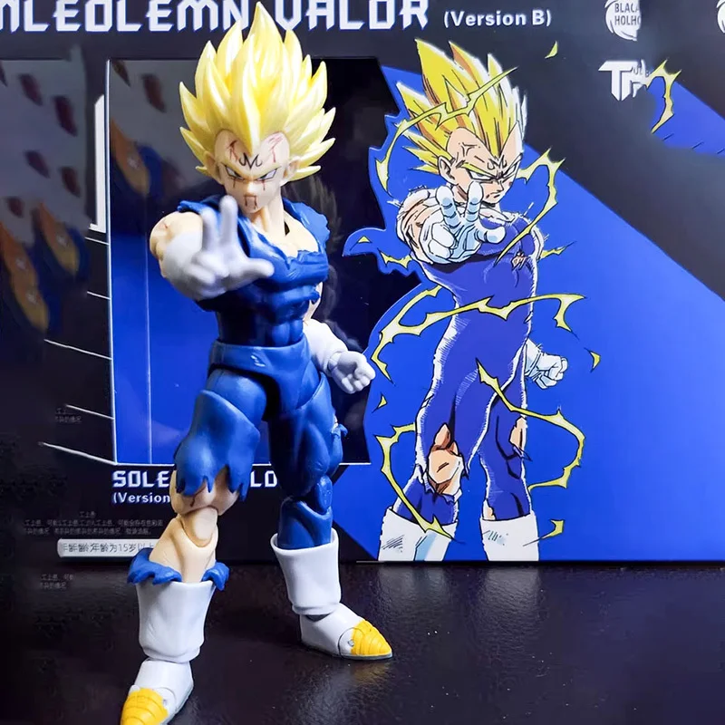 

Vegeta 3,0, складная Vegeta, синяя, черная, подвижная миниатюрная фигурка, модель Super Saiyan, игрушечное пятно, аниме, периферийные устройства, настольное украшение, подарок