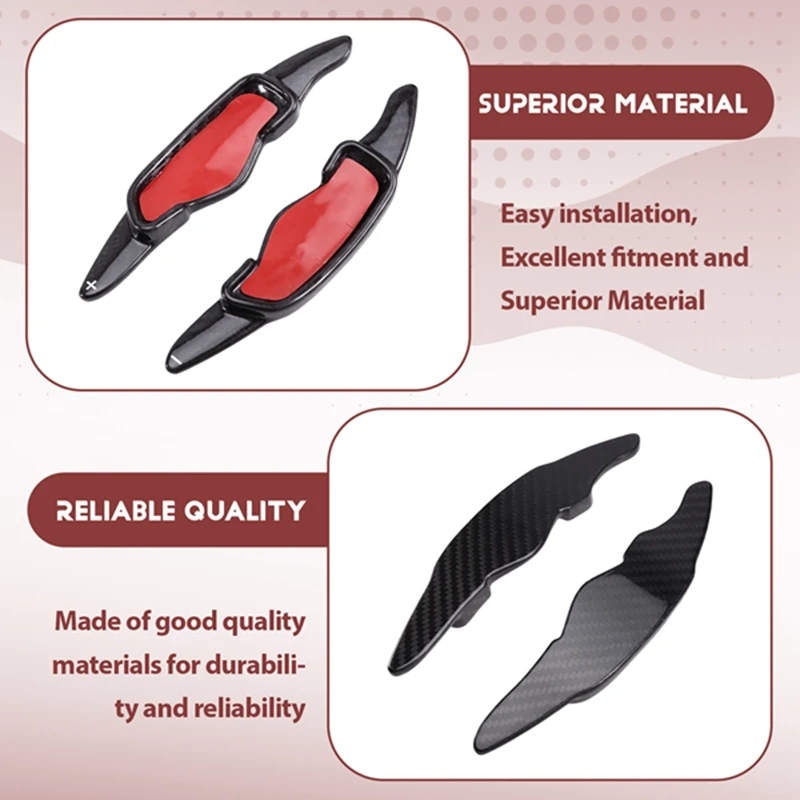Super Sale Car Steering Wheel Paddle Shifter Carbon Fiber for Hyundai Genesis G70 Sonata 10 2020 2021 2022 Black