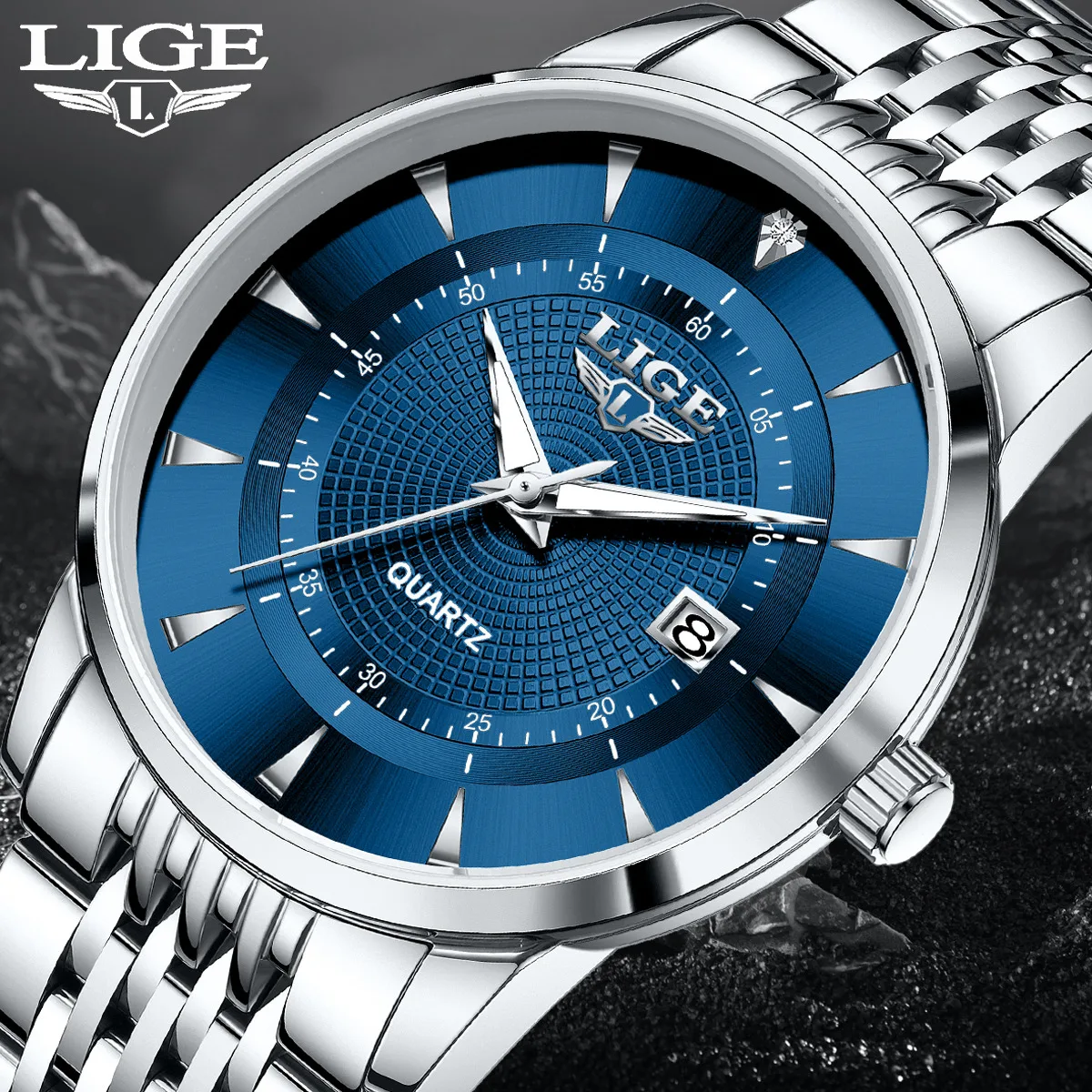 

LIGE модные элегантные часы для женщин, повседневные водонепроницаемые спортивные женские кварцевые наручные часы, простые роскошные подарочные женские часы с датой