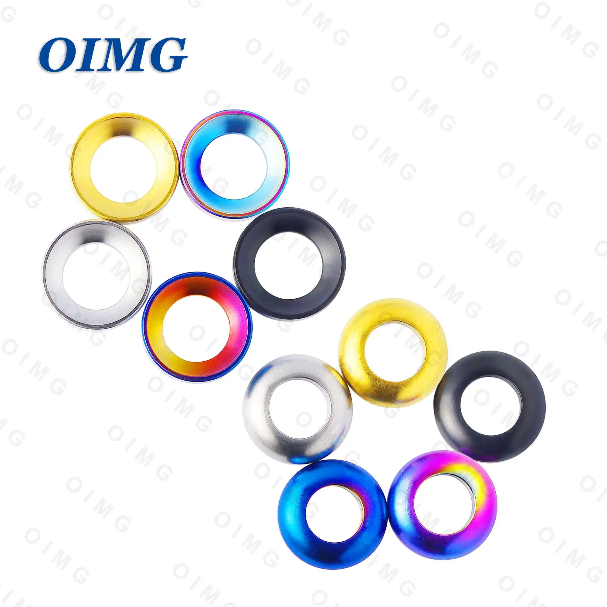 Titanium M6 Concave And Convex Washer Spacer For Bike Bicycle Hydraulic Disc Brake Caliper Height Adjusting Gasket Screw