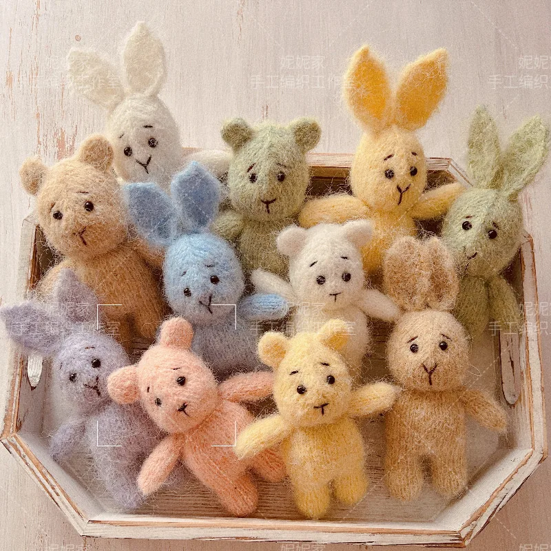 newborn-photography-props-handmade-knitted-cute-bear-doll-customization-baby-photoshoot-knitting-accessories-for-studio-shoot
