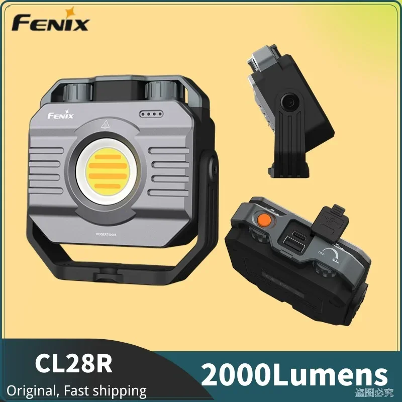 Fenix CL28R 2000 lumenów akumulator Zoomable wielofunkcyjna przenośna latarka robocza latarnia kempingowa wbudowana bateria 2 x 5000 mAh