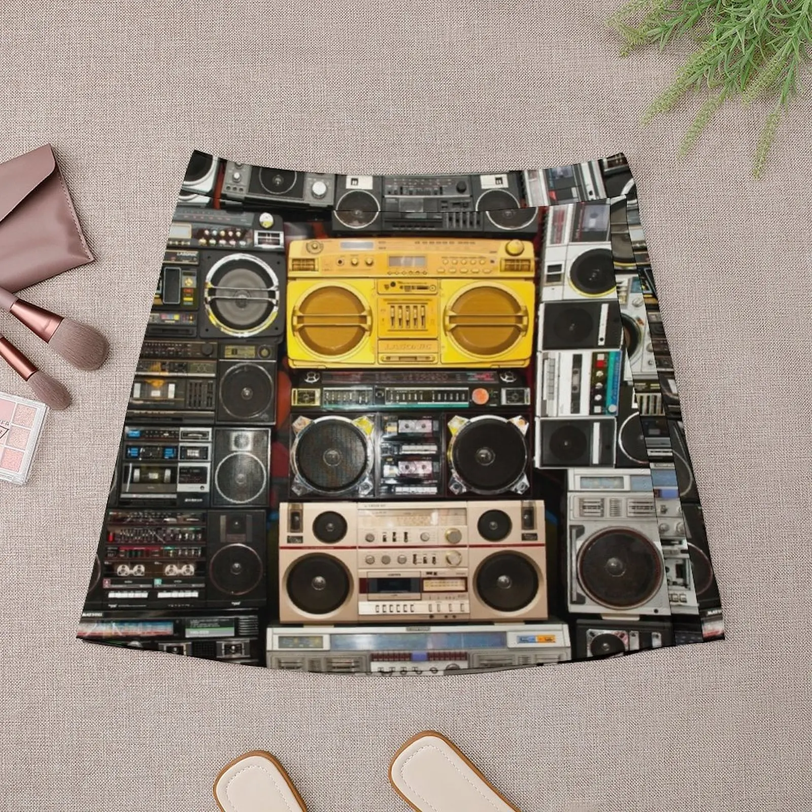 Wall Of Boomboxes Mini Skirt dress elegant social women's skirts Clothing Mini Skirt
