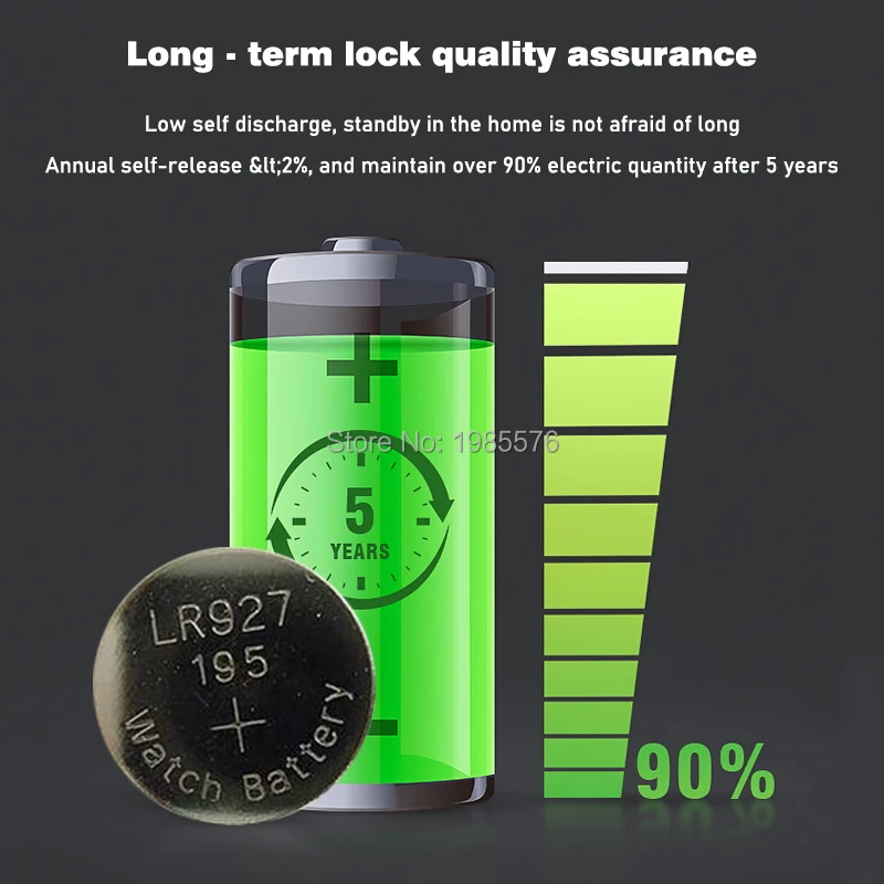 Pilas alcalinas de botón para reloj de juguete, 50 unidades/tarjeta AG7 395 SR927SW 399 SR927W LR927 V395 SR57L SR57 610 613