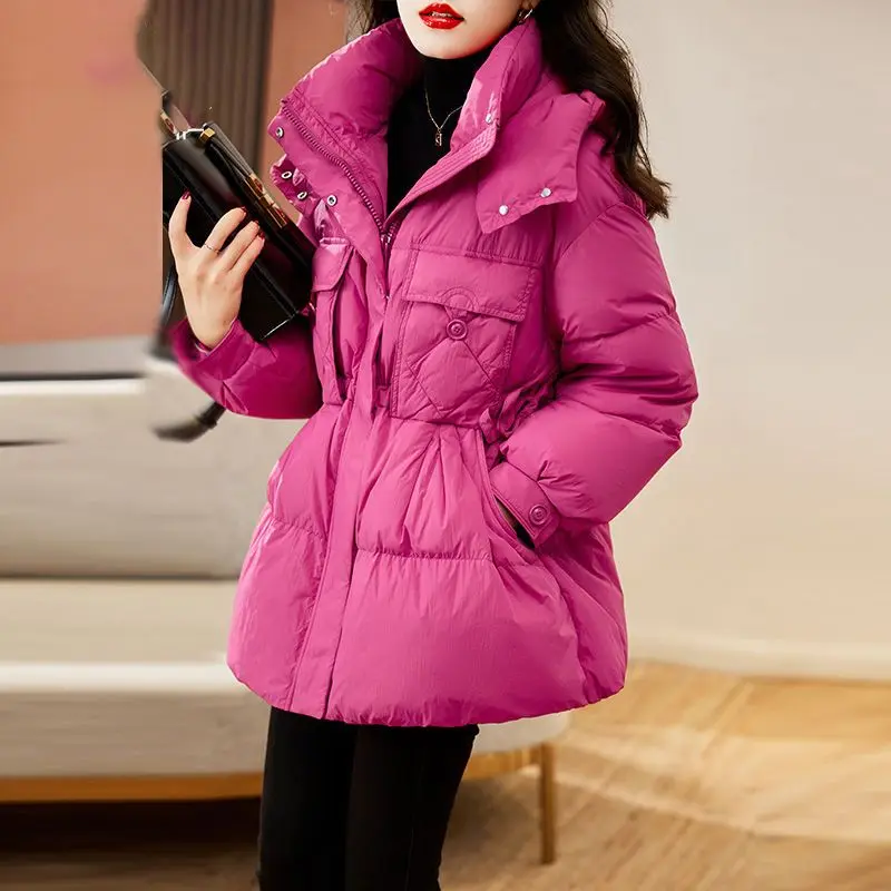 

Утепленная хлопковая куртка-пуховик женская, с длинным рукавом, в корейском стиле, для повседневной носки, стандартной длины, прямого кроя