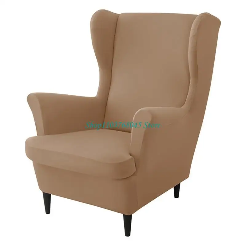 R53F Armchair Cover Milk Silk Sofa Slipcover with Cushion Cover Modern Chair Cover
