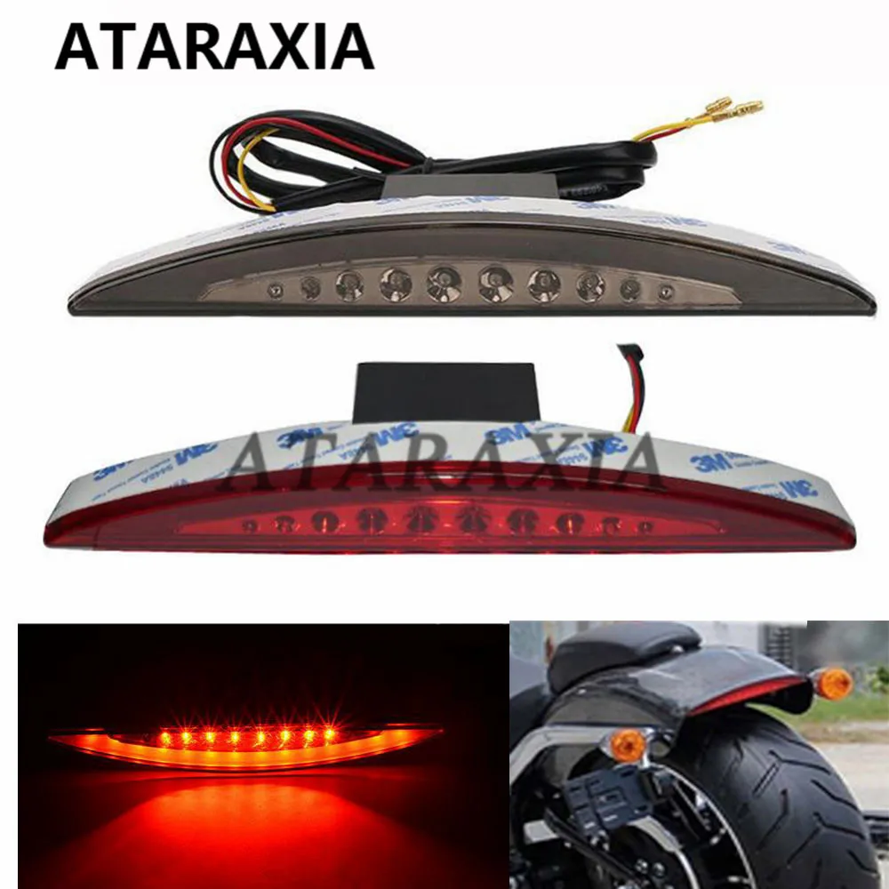 Motorcycle Rear Fender Tip Brake LED Tail Light Turn Signal Light For Harley Davidson Dyna Fat Bob FXDF Breakout EFI FXSB CVO