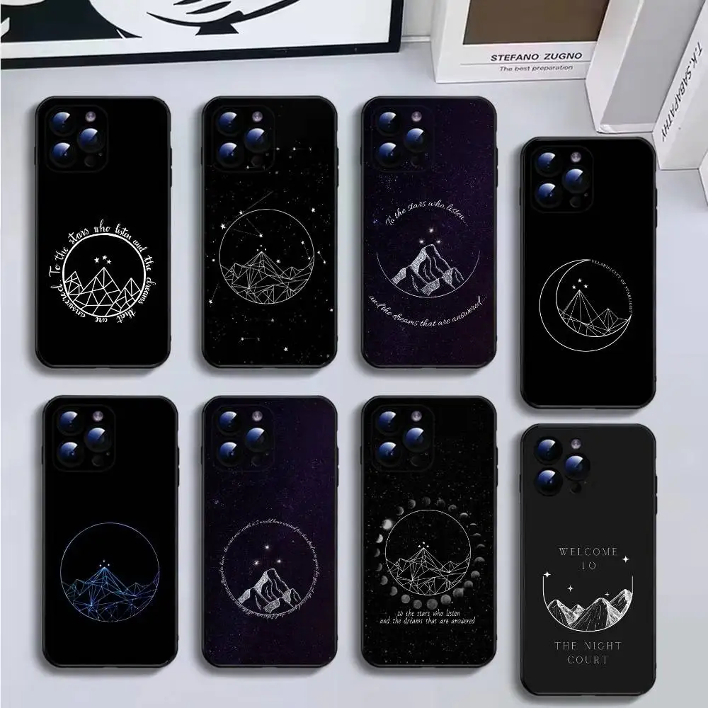 

A Court Of Mist And Fury Phone Case For iPhone16,15,14,13,12,11 Plus,Pro Max,XS,X,XR,SE,Mini,8,7,Soft Black Cover