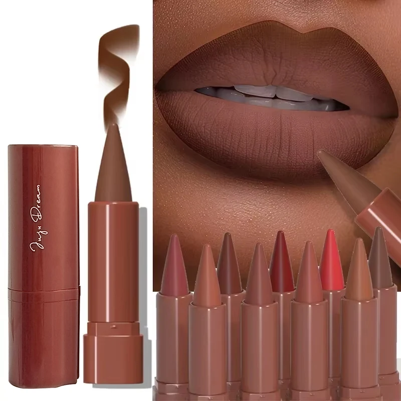 ماتي قلم أحمر الشفاه التدرج الشفاه بطانة الأحمر البني المخملية أحمر الشفاه قلم رصاص دائم مقاوم للماء الشفاه عصا مثير النساء ماكياج الشفاه بطانة #1