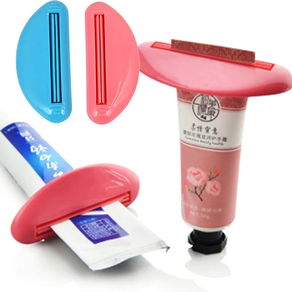 

6 pcs Toothpaste Squeezer Abs Durable Cream Tube Manual Toothpaste Tube Squeezer Dispenser Home Bathroom Accessory Blue Red